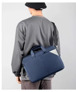 14-Inch Laptop Business Computer Shoulder Crossbody Handbag Men’s Custom Logo Fashionable Nylon Breathable Waterproof Briefcase