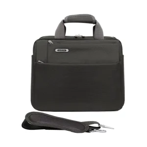 14 Inch Men’s Handheld Laptop Bag Custom Logo Waterproof Nylon Zipper Closure Lightweight Durable Briefcase