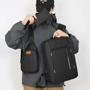 15.6 Inch Laptop Backpack Business Fashionable Anti-Theft Oxford Backpack USB Port Zipper Waterproof School Bag