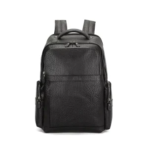 15.6 Inch Laptop Bag Full Grain Leather Backpack for Men Bookbag Business Mens Computer Shoulder Bags