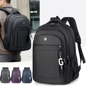 15.6-inch Men’s Business Backpack Waterproof Oxford Custom Logo Laptop Backpack Fashion School Student Bag