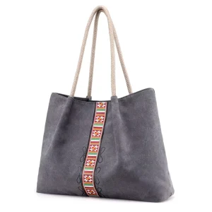 16 oz Thickness Canvas Tote Bags Large Capacity Women Men Shoulder Bags Durable Shopping Travel Bags