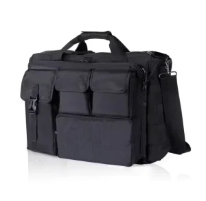 17″ Men’s Outdoor Polyester Laptop Messenger Bag Multifunction Briefcase with Shoulder Handbags Computer Case