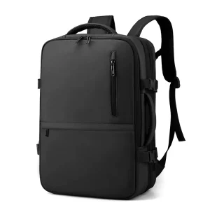 17.3 Inch Men’s Anti-Theft Oxford Briefcase Backpack Large Capacity Zippered Closure Strap Waterproof USB for Business Use