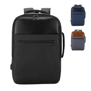 20235 USB Men’s Retro Fashion Backpack Waterproof Oxford with Polyester Lining Zipper Closure for Outdoor Travel