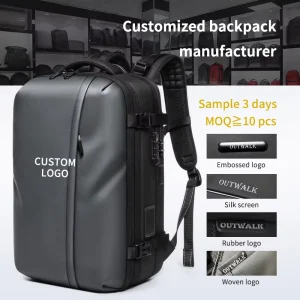 22 48L Expandable 17 inches Laptop Waterproof Vacuum Compression Backpack with Pump Large Storage Men’s Business Travel Backpack