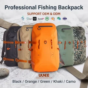 28L TPU Fully Waterproof Three Layer Fly Fishing Backpack Adjustable Straps Submersible Fishing Rod Storage Dry Bag For Kayaking