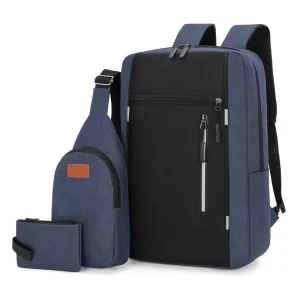 3 1 High Quality Print Logo Unisex Casual Computer Waterproof School Rucksack Bag Oxford Laptop Backpack USB Polyester