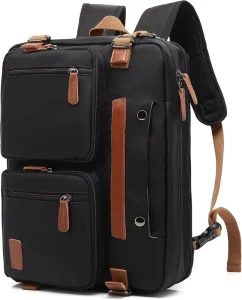 3 in 1 Computer Bag for Men 17.3 Inch Laptop Backpack Work Bag for Men Laptop Bag Black