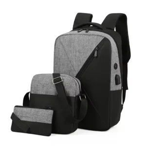 3-pcs Backpack Set Oxford Cloth Men’s Backpack Manufacturer Men’s Computer Backpacks