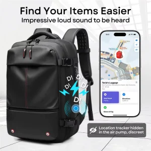 36-59L Essential Anti-Theft Outdoor Travel Backpack with Pump Support Apple FIND MY System Men’s Business Laptop Backpack