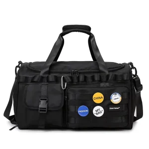 45L Gym Bag Men’s Waterproof Travel Duffel Bag Multi Functional Storage Portable Shoulder Style Travel Tote Workout Sports Bags