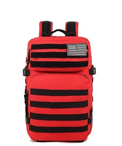 45L Red 800D Oxford Tactical Assault Backpack With Polyester Lining Comfortable Shoulder Strap For Camping And Hiking