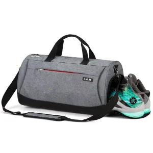 55L Men’s Sports Gym Bag with Shoe Compartment and Zipper Closure Travel Duffle Bag for Travel Workout Fitness Sport
