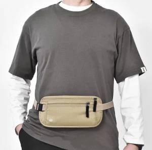 6047 RFID Anti Theft Waist Bag for Travel Crossbody Wallet Ticket Passport Holder Personal Passport Storage Bags