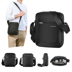 9.6 inch Nylon Cloth Waterproof and Wear Resistant Business Casual Men’s Crossbody Bag Sling Bag