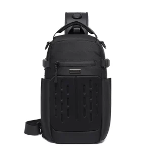 9879 Men’s Urban Fashion Crossbody Bag Slim Sling Detachable Strap Card Slots Casual Office Use