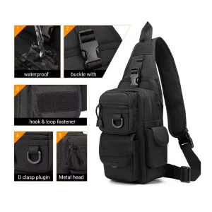 AYPPRO Men’s Best Tactical Crossbody Shoulder Sling Bag for Camping Hunting Hiking Fashionable Portable Zipper Belt Outdoor
