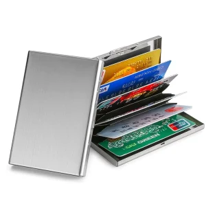Aluminum Antimagnetic Card Holder Women Men Metal Credit Card Business Card Holder Organizer Purse Wallet