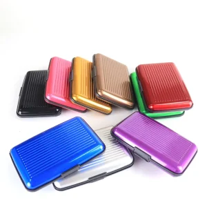 Aluminum Bank Card Holder Hard Case Wallet Solid Credit Card Anti-RFID Scanning Protect Card Holder