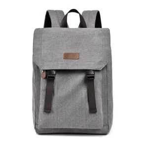 American Style Casual Computer Backpack Large Capacity Canvas Retro Men’s Student Schoolbag Portable Polyester Curved