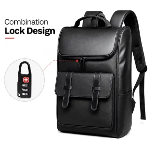 Anti Theft Business Laptop Backpack with Lock Water Bottle Holder Buckle Design Independent Laptop Compartment for Travel Office