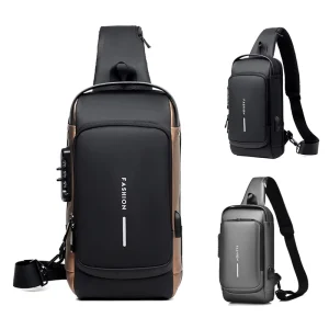 Anti Theft Leather Chest Bags for Men Sling Shoulder Custom Crossbody Bag Men’s Messenger Bags Bolsos Para Hombre