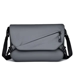 Anti-Theft Lightweight Durable Waterproof Nylon Crossbody Belt Bag for Men with Geometric Pattern Travel Outdoor Daily Use