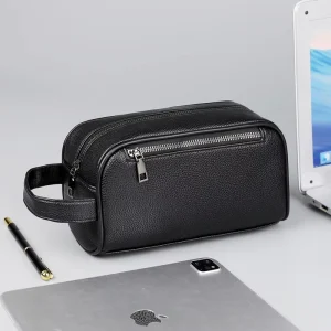 Anti Theft Portable Fashion Zipper Men’s Bags High Quality Large Capacity Pu Leather Trendy Handbags Custom Luxury