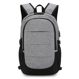Anti Theft Pu Business Backpack for Men with Breathable Design Polyester Lining Curved Shoulder Strap 20 35L Capacity