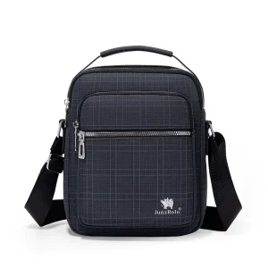 Anti theft Men’s Square Shoulder Bag USB Charging Crossbody Bag