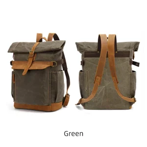 BSCI Luxury Canvas Men’s Travel Backpack Professional Manufacturer Multi Layer Design Large Capacity Zipper Vintage Fashion