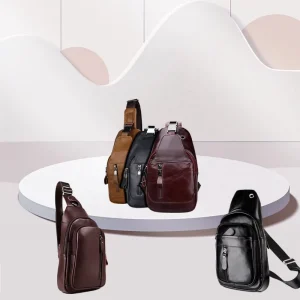 BT68 Single Shoulder Bag Leather for Men Messenger Waist Chest Breast Bags Small Mini Genuine Leather Bag Men’s Leather Handbag