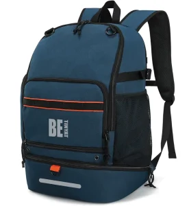 Basketball Backpack Sports Fitness Backpack with Shoe Compartment and Ball Rack Adult Men’s Large Soccer Bag
