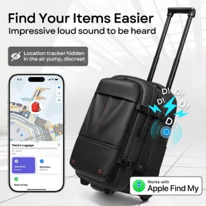 Battery Powered Trolley Bag Multi Compartment TSA Lock USB Large Storage Backpack Vacuum Compression