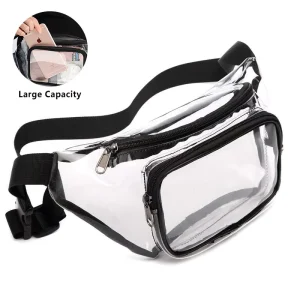 Belly PVC Transparent Plastic Waterproof clear Messenger Men Sling Chest Crossbody Fanny Pack Men’s Bag Waist Bags
