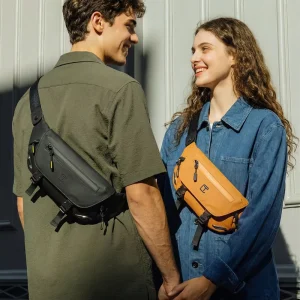 Bike Sling Bag for Men Women Waterproof Crossbody Chest Pack Multi Pocket Cycling Messenger Bag