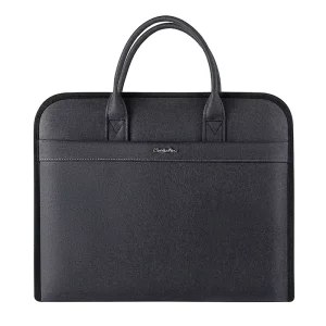 Black Multi functional Laptop Bag 15.6 Inches Waterproof Briefcase for Men’s Business Office Use Conference Bags