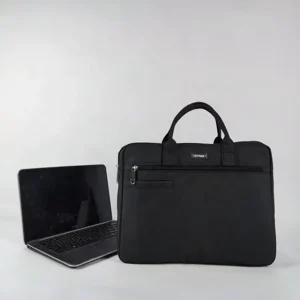 Black Polyester Briefcase Bag Laptop Bag for Business Men Custom Logo Briefcase Men Single Shoulder Messenger Bag