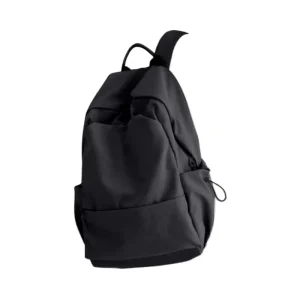 Black Polyester Lining Gym Backpack Waterproof Small School and College Bookbag for Women and Men Student Backpack
