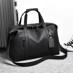 Black Travel Duffles Cabin Bag Men’s Travel Bag Business Trip Handbag for Vacation