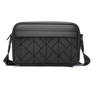 Black Waterproof Crossbody Bag Multifunctional Neutral Sling Bag Single Shoulder Bag Suitable for Both Men and Women
