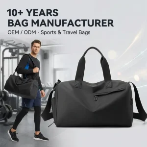 Black Weekend Men Large Sports Travel Gym Bags Custom Boys Wet Dry Oxford Gym Fitness Bag With Logo