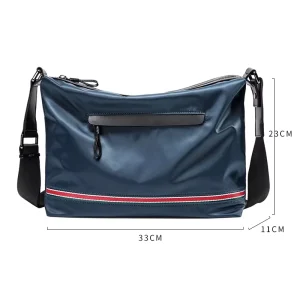 Blue Nylon Men’s and Women’s Waterproof Lightweight Messenger Sling Bags for Badminton and Hockey