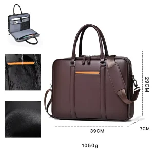 Briefcase Men’s Business Bag Large-Capacity Handbag Multi-Functional Commuting Laptop Bag
