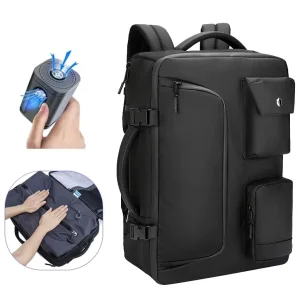 Business 65L Anti Theft Waterproof Nylon Vacuum Laptop Backpack Travel Bag for Men Outdoors