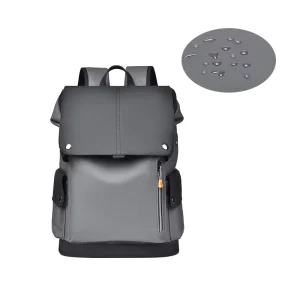 Business Backpack Men’s Backpack Large Capacity Travel Computer Bag Work Wear Functional Bag Trendy PU Leather