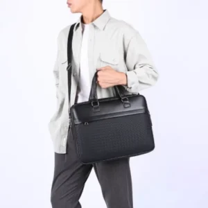 Business Briefcase Office Men’s Large Capacity Storage Handbag Commuting Meeting Work Bag Multifunctional Computer Bag