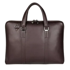 Business Casual Genuine Leather Fashion Waterproof Handbag Crossbody Messenger Shoulder Men’s Briefcase Laptop Bag Letter