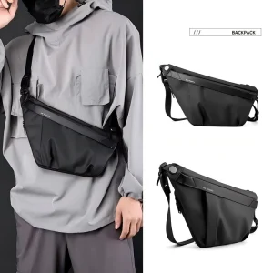 Business Casual Men’s Single Shoulder Crossbody Waist Bag Cycling Travel Sports Close-fitting Anti-theft Chest Bag